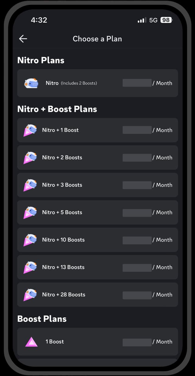Discord boost